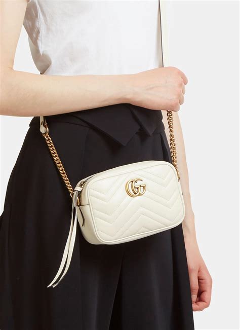 gucci marmont small bag white|gucci marmont suede bag.